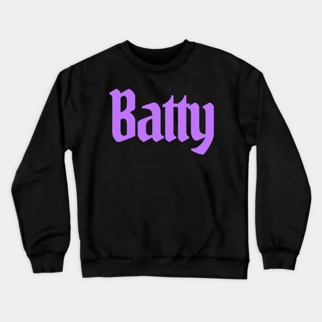 Batty Halloween Goth Crewneck Sweatshirt by Space Cadet Tees